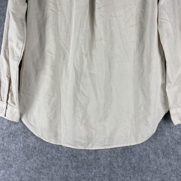 Bella Dahl Top Womens XS Ivory 2 Pocket Oversized Button Up Minimal Neutral NEW - Picture 12 of 13